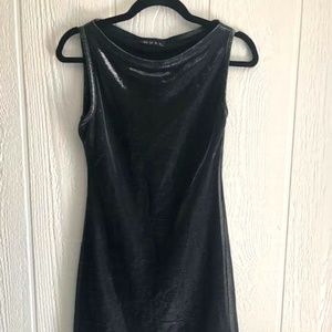 MUST COCKTAIL CHARCOAL CHIFFON  DRESS SZ. S